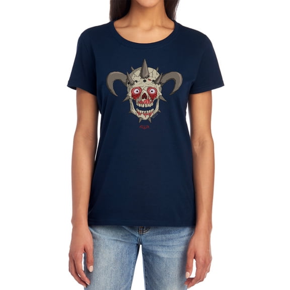 Metalocalypse Facebones Women's T Shirt, Navy, Medium