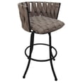 thumbnail image 1 of Metalona Swivel Bar Stool 30" Seat - Basin Beige Fabric - Black Metal Base, 1 of 3