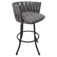 thumbnail image 1 of Metalona Extra Tall Bar Stool 34" Seat - Mojave Gray Fabric - Gray Metal Base, 1 of 3