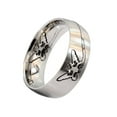 thumbnail image 1 of Metals Jewelry Adult Men's / Women's 8mm Butterfly Puzzle Ring Surgical 316L Stainless Steel Size 10, 1 of 5