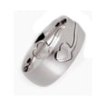 thumbnail image 1 of Metals Jewelry Adult Men's / Women's 8mm Laser Cut Heart Puzzle Ring Surgical 316L Stainless Steel Size 11, 1 of 5