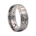 thumbnail image 1 of Metals Jewelry Adult Men's / Women's 8mm Musical Note Puzzle Ring 316L Surgical Stainless Steel Band Size 13.5, 1 of 4