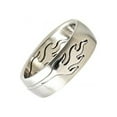 thumbnail image 1 of Metals Jewelry Adult Men's / Women's Flames Cut-Out 316L Surgical Stainless Steel 8mm Ring Size 11, 1 of 4