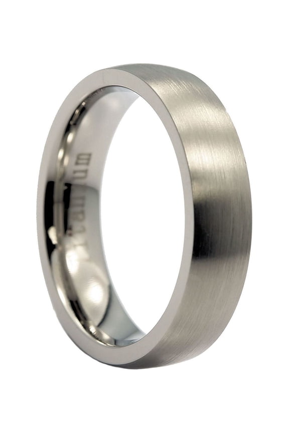 Metals Jewelry Men's / Women's 5mm Brushed Grade 5 Titanium Comfort Fit Ring Wedding Band Size 7.5