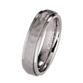 thumbnail image 1 of Metals Jewelry Men's / Women's 5mm Hammered Titanium Wedding Ring Recessed Edges Comfort Fit Band Size 6, 1 of 5