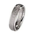 thumbnail image 1 of Metals Jewelry Men's / Women's 5mm Hammered Titanium Wedding Ring Recessed Edges Comfort Fit Band Size 8, 1 of 5