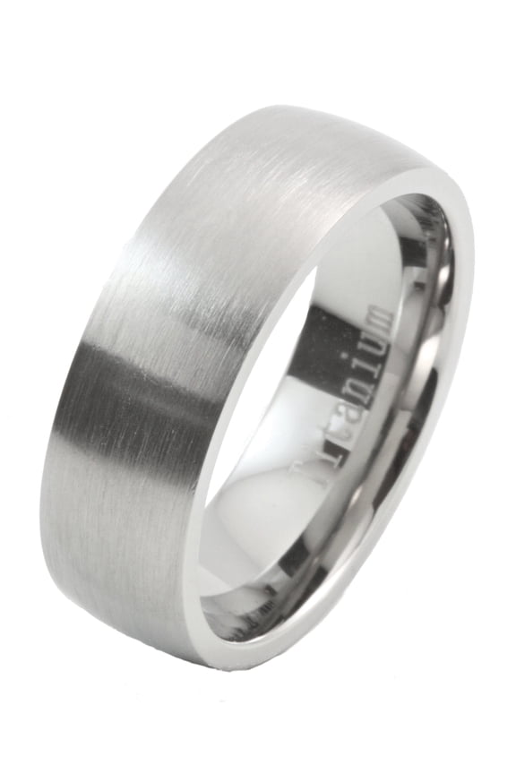 Metals Jewelry Men's / Women's 7mm Brushed Grade 5 Titanium Comfort Fit Ring Wedding Band Size 13