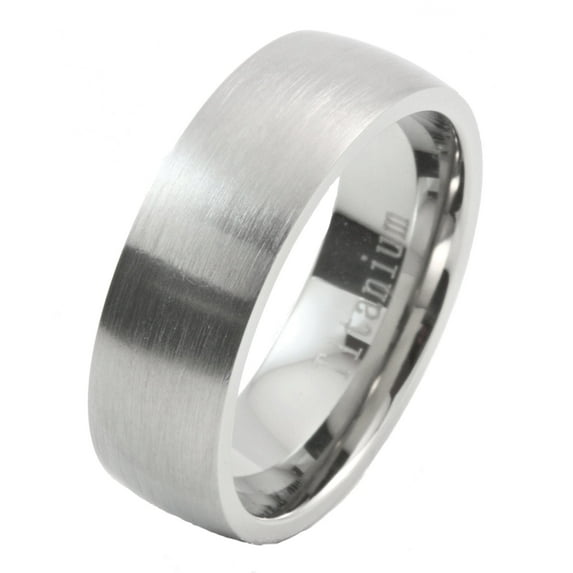 Metals Jewelry Men's / Women's 7mm Brushed Grade 5 Titanium Comfort Fit Ring Wedding Band Size 6.5
