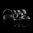 thumbnail image 1 of Metals Jewelry Men's / Women's Stainless Steel 8mm Wedding Band Center Grooved Black Plated Ring Size 13, 1 of 8