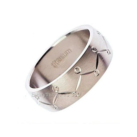 Metals Jewelry Men's / Women's Titanium Wedding Ring Band Cool Jewelry 8mm Wide Size 12