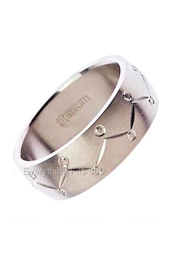 Metals Jewelry Men's / Women's Titanium Wedding Ring Band Cool Jewelry 8mm Wide Size 13