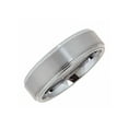 thumbnail image 1 of Metals Jewelry Unisex Adult Tungsten Carbide Recessed Edge Brushed Finish Wedding Ring 7mm Size 11.5, 1 of 5