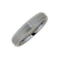 thumbnail image 1 of Metals Jewelry Unisex Brushed Center Tungsten Carbide 5mm Wedding Band Recessed Edge Ring Size 11, 1 of 5