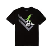 Metals Mulisha Mens Murk Short Sleeve T-Shirt 220G Pure Single-Sided Print Round Neck Short Sleeve T-Shirt