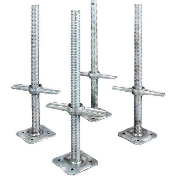 Metaltech Adjustable Leveling Jacks - 4-Pk. for Baker-Style Scaffolding, Model Number I-IBSJP12H4