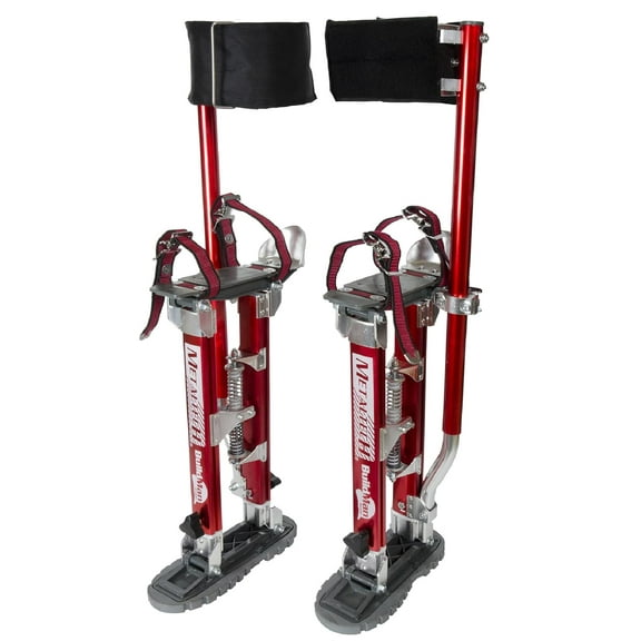 Metaltech I-BMDS1830 BuildMan Grade 18-in. to 30-in. Drywall Stilts 2-Pack, Anodized Aluminum Stilts for Adults, Drywall Tools for Home Improvement, Paint Stilts with Anti-Fatigue Comfort Straps