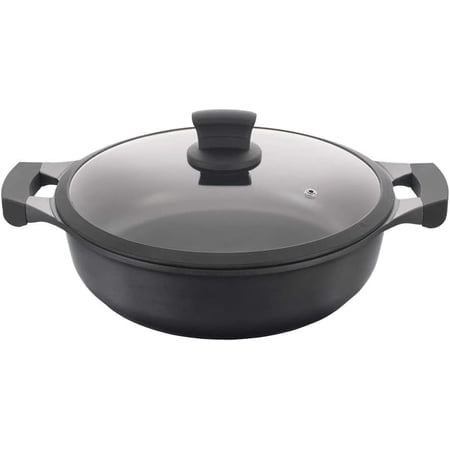Metaltex XPERT-Cast Aluminium Low Casserole, 30 cm, Non-Stick ILAG 3 Layers, Full Induction Suitable for All Cookers