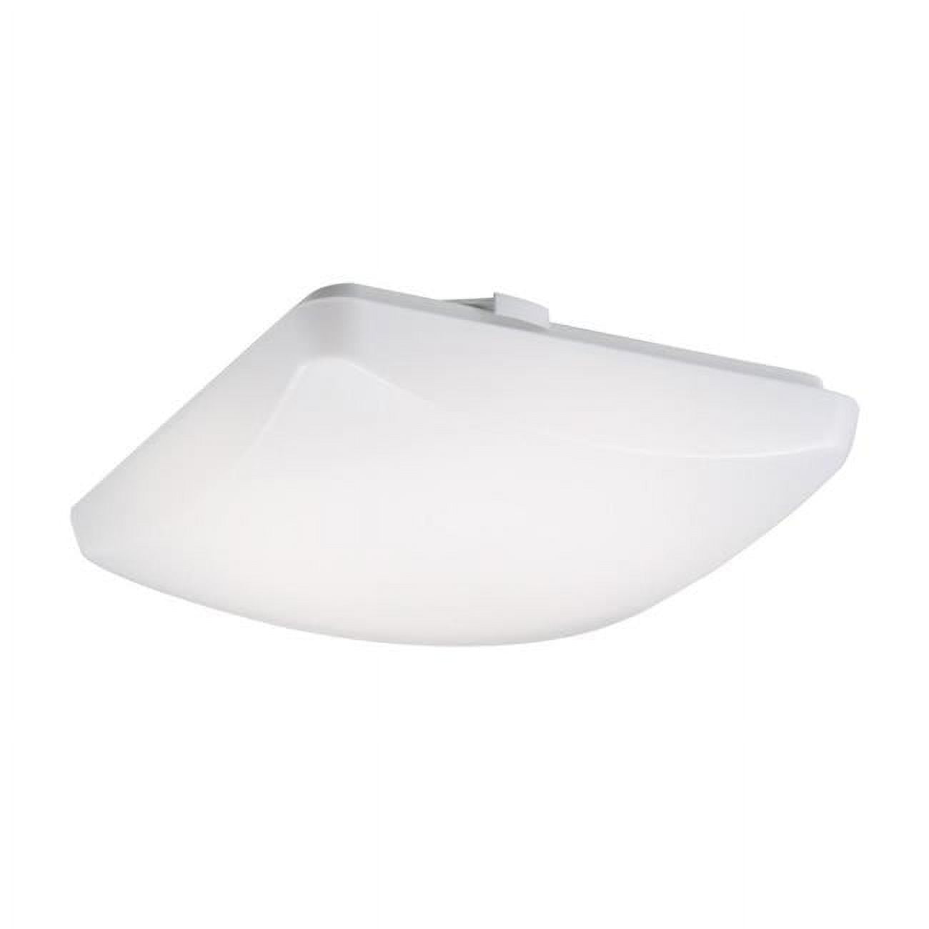 Modern 11" White Square LED Ceiling Light with Dimmable Opal Shade