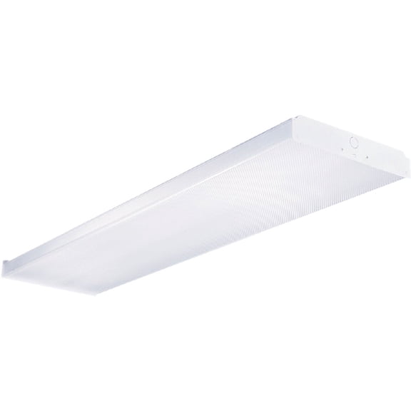 HALO Metalux 4' Linear Wrap Light WN-432A-UNV-AD-ICN4 - Fluorescent T8, 4 Bulbs, White, 4 Pack