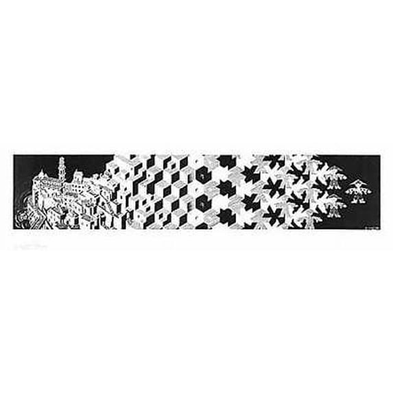 Metamorphosis I Laminated Poster by M.C. Escher (36 x 10)