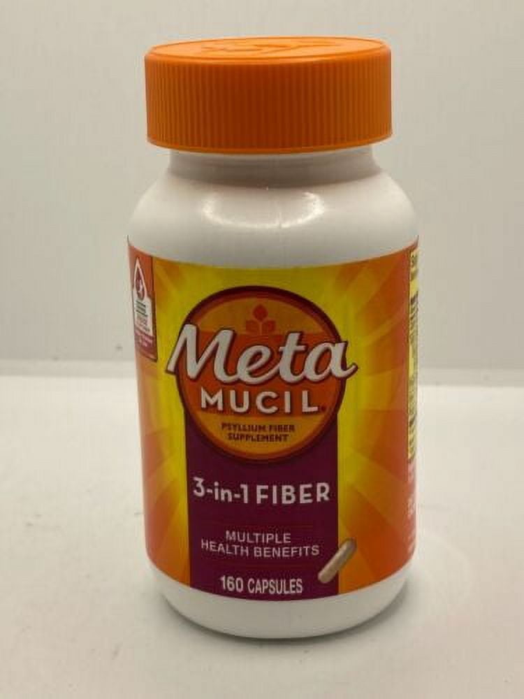 Metamucil 3 in 1 Fiber 160 Capsules Psyllium Fiber
