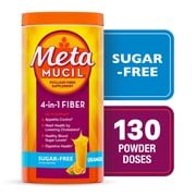 Metamucil GLP-1 Friendly Psyllium Fiber Powder, Sugar-Free, Orange, 130 tsp