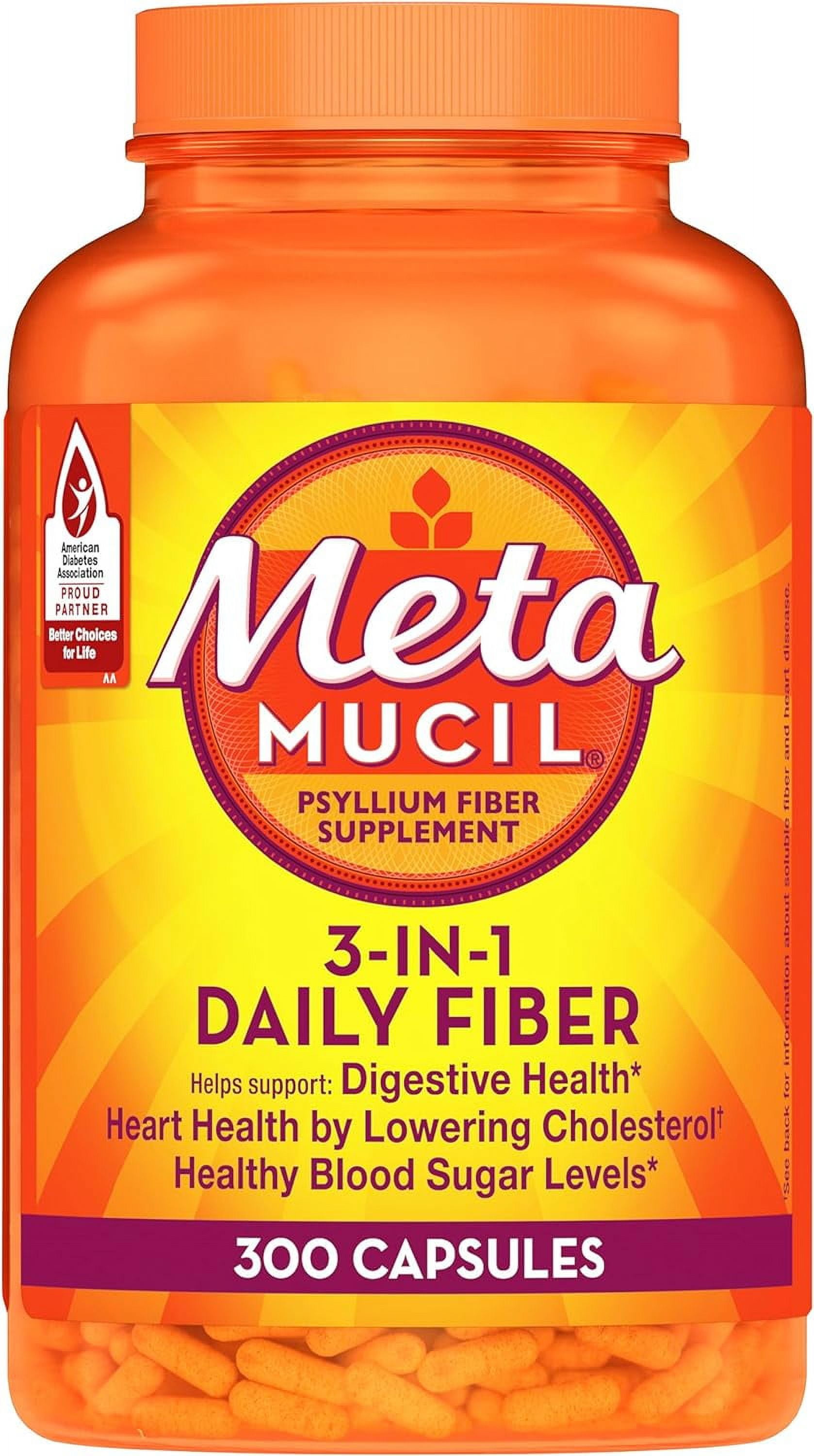 Metamucil, Daily Psyllium Husk Powder Supplement, 3in1 Fiber for