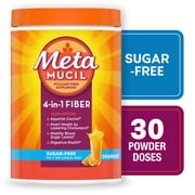 Metamucil Psyllium Fiber Powder, Sugar-Free, Orange, GLP-1 Friendly Fiber>, 30 tsp