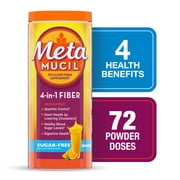 Metamucil Psyllium Fiber Powder, Sugar-Free, Orange, GLP-1 Friendly Fiber>, 72 tsp