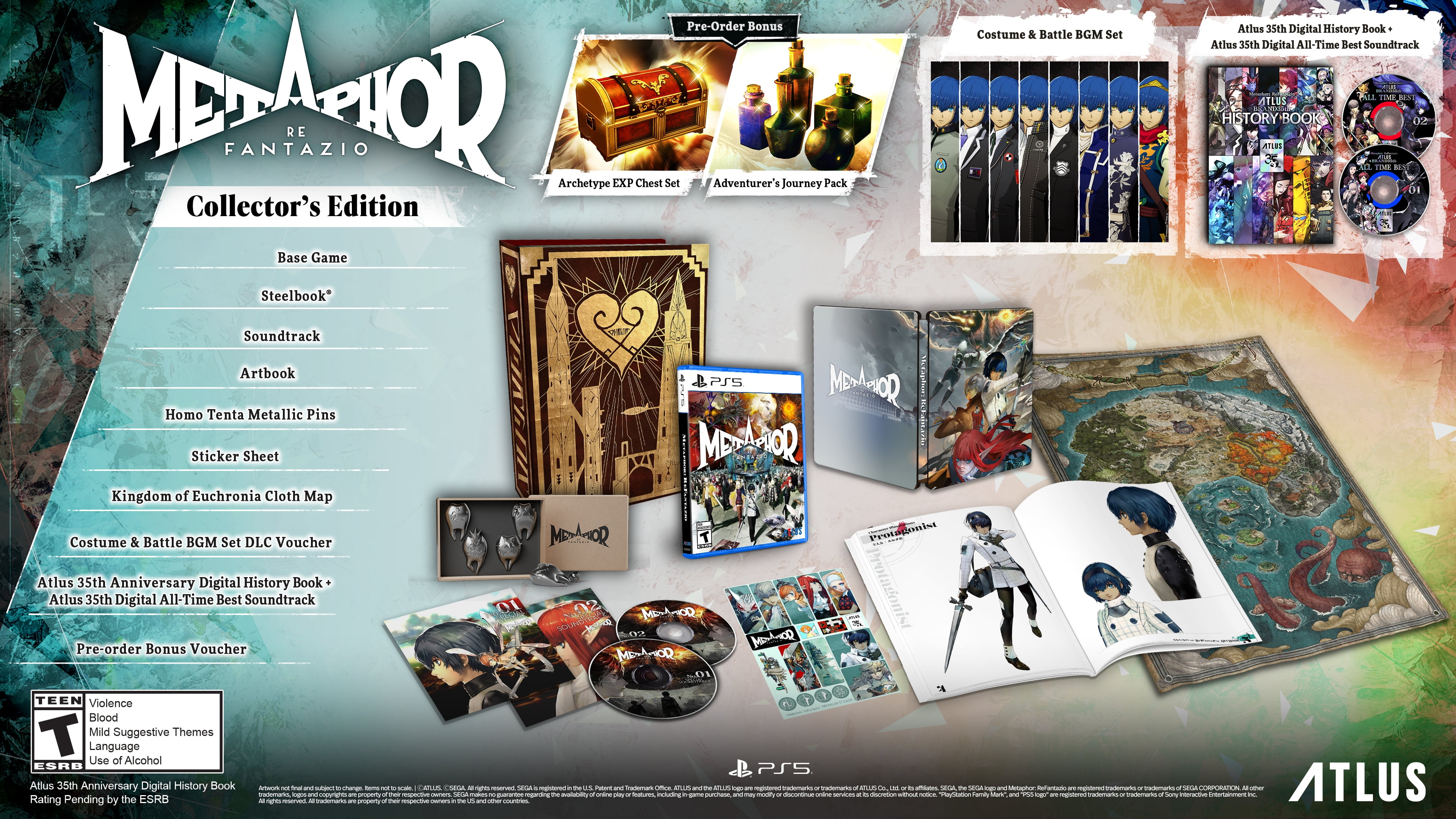 METAPHOR RE FANTAZIO PS5 : Metaphor: ReFantazio Launch Edition - PlayStation 5