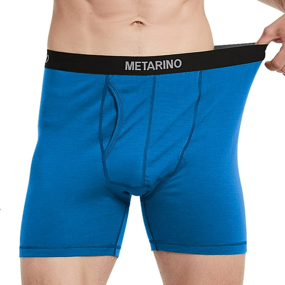 Metarino Merino Wool Mens Underwear Boxer Briefs Soft Comfy Breathable Moisture Wicking Sports Underpants,Meduim