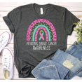 thumbnail image 1 of Metastatic Breast Cancer Awareness Rainbow Ribbon Graphic T-Shirt, Unisex Classic Fit, 180 GSM Cotton-Rich Fabric, 1 of 4