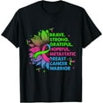 thumbnail image 1 of Metastatic Breast Cancer Awareness Sunflower Ribbon Women T-Shirt, 1 of 3