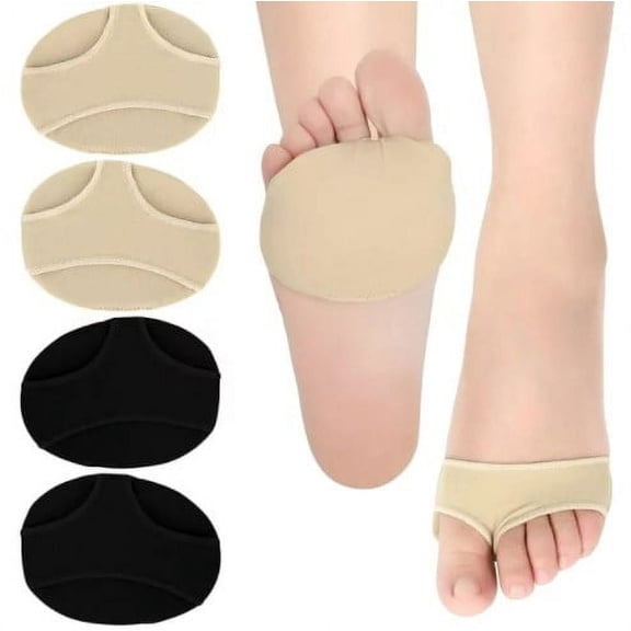 Metatarsal Foot Pads, Bexikou 4 Pack Silicone Gel Metatarsal Pads, Ball of Foot Cushion Inserts for Men Women, Forefoot Support Foot Pads Relieve Morton's Neuroma & Forefoot Pain