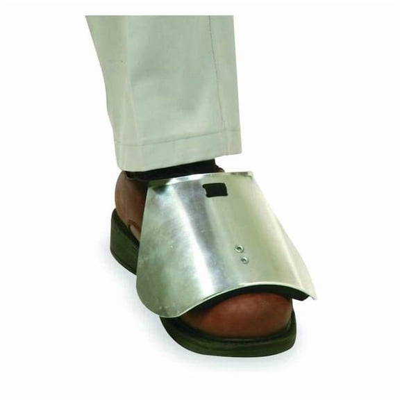 Unisex Foot Guard, Aluminum, Straps Attachment, 5 in Length, Silver, Universal