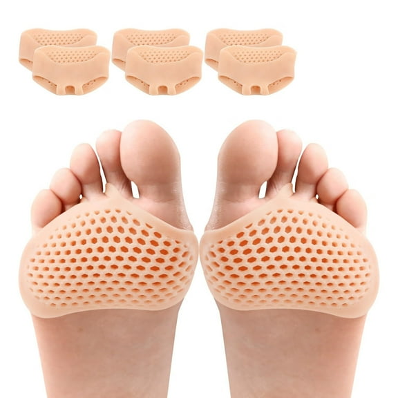 Metatarsal Pads 3 Pairs Ball of Foot Cushions for Women and Men,Foot Pads for Pain Relief for Shoes Pads,Bunion Forefoot Pads,Foot Cushion for Ball of Feet (Beige)