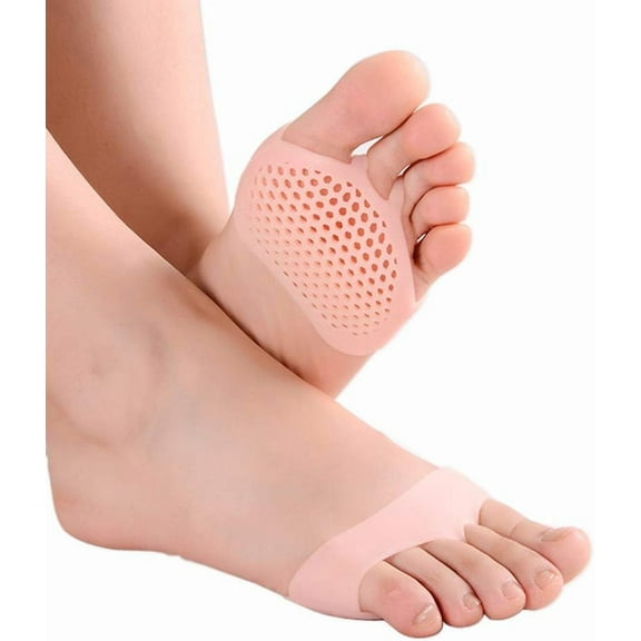 Metatarsal Pads, Ball of Foot Cushions Gel, Advanced Material Technology, Comfortable, Durable Rapid Foot Pain Relief (2 Pieces) (One Size Fits All, Honeycomb Beige)