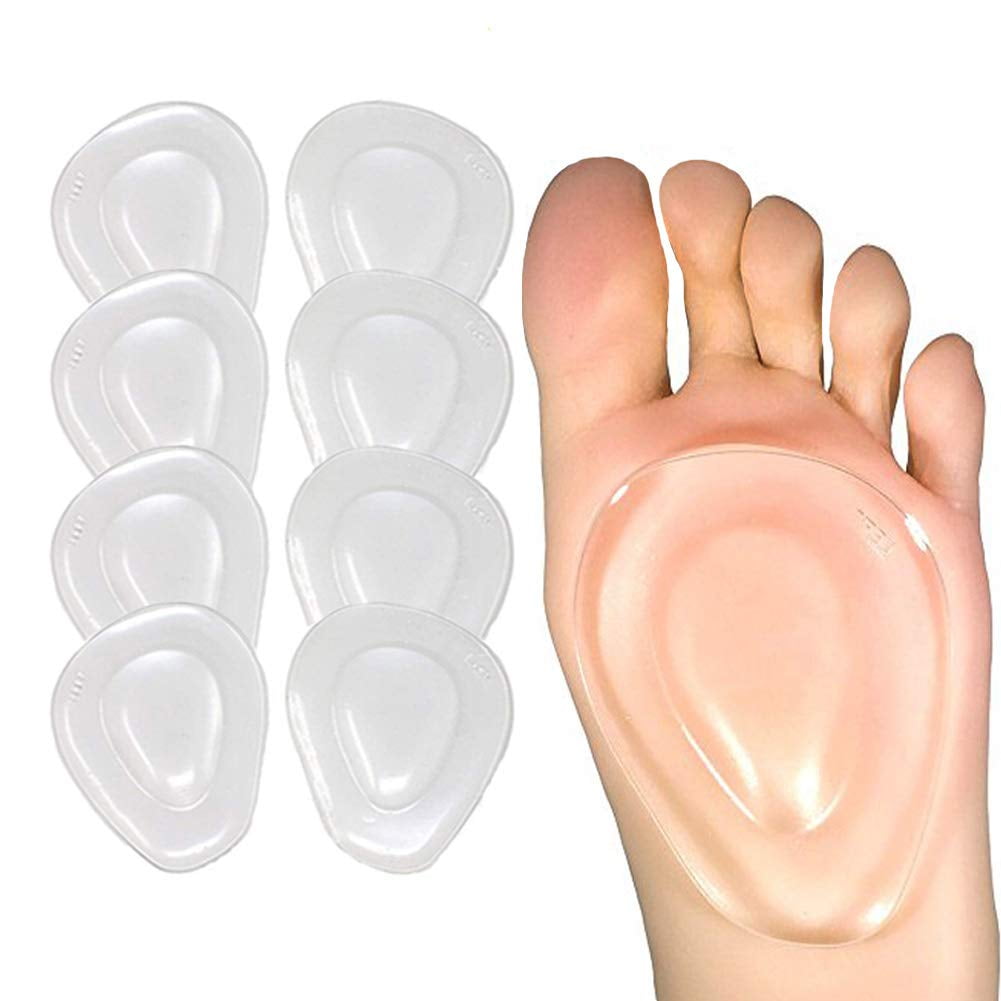 Metatarsal Pads Ball of Foot Cushions,8 Pack Premium Forefoot Pad Soft Gel Inserts,Reduce Foot Pain and Provide Support