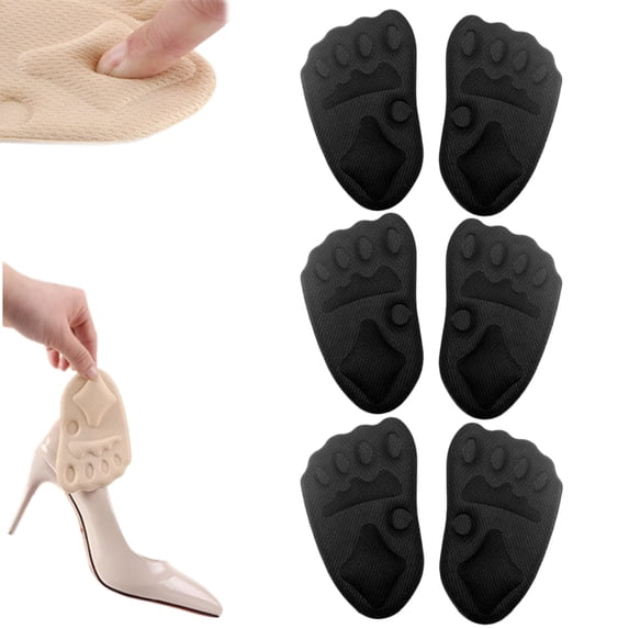 Metatarsal Pads for Women, 2026 Upgraded Ball of Foot Cushions Relief and Comfort,Non-Slip Shoe Inserts for High Heels,One Size Fits Any Heel Pads for Shoes(3Pairs)