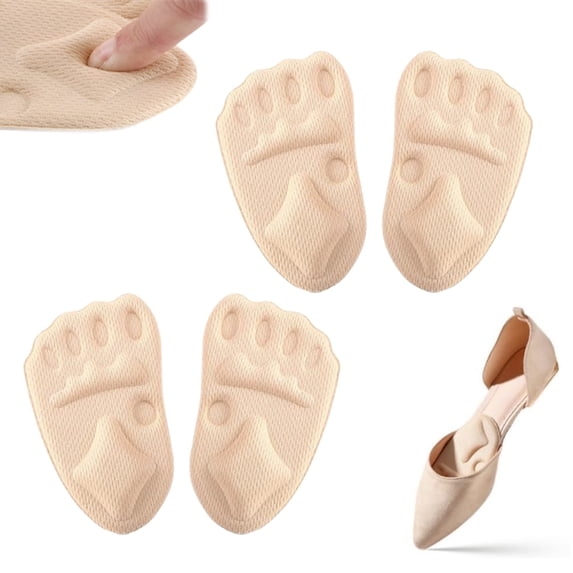 Metatarsal Pads Women, 2026 Upgraded Breathable Shoe Inserts, Ball of Foot Cushions for Pain Relief, Comfort Non-Slip Foot Pads(2Pairs)