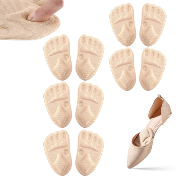 Metatarsal Pads Women, 2026 Upgraded Breathable Shoe Inserts, Ball of Foot Cushions for Pain Relief, Comfort Non-Slip Foot Pads(5Pairs)