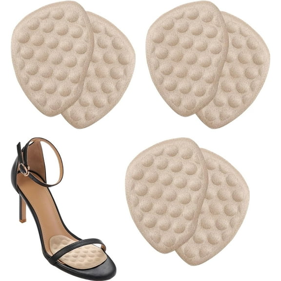 3 Pair Metatarsal Pads Women Ball of Foot Cushions for Women Shoe Pads for Women Shoes That are Too Big Shoe Pads Non Slip Pads for Shoes Stop Feet from Sliding Forward in Heels High Heel Inserts