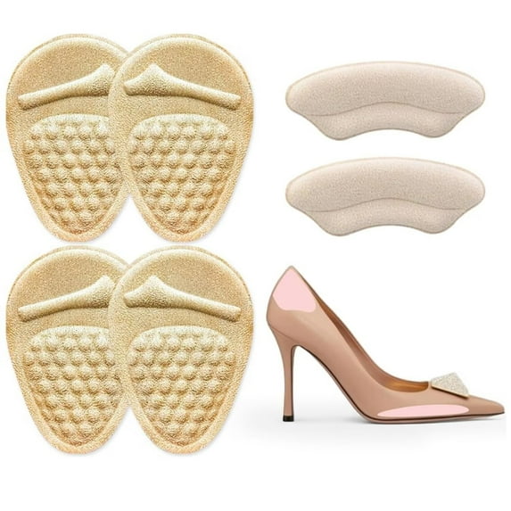 Heel Pads Inserts for Women Shoes - Heel Pads for Shoes Too Big, Cushion Pain Relief Fit Foot, Heel Grips Protectors for Blisters Pain, Perfectly for Women High Heels Pads Prevent Slip Insoles D113