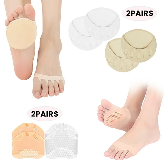 Metatarsal Pads for Women, 4 Pairs Gel Ball of Foot Cushions - Breathable Metatarsalgia Insoles for Foot Pain Relief, Prevent Pain and Discomfort