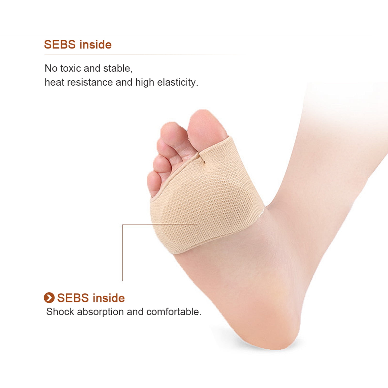 Metatarsal Sleeve With Gel Pads Of Foot Cushions With Soft Gel