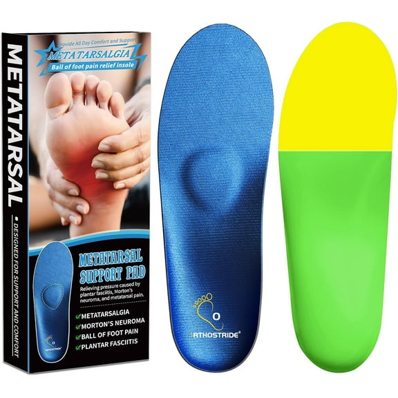 Metatarsalgia Insoles with Metatarsal Pads, Plantar Fasciitis Orthotic Metatarsal Arch Support Inserts, Comfort Casual Everyday Insoles for Morton's Neuroma,Ball of Foot Pain Relief-I