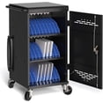 thumbnail image 1 of Metateel 30 Charging Station for Chromebook and iPad - Black Computer Charging Cart with Cable Management & Charger Organization for School Classroom & Office, Assembly Require, 1 of 10