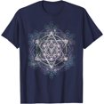 thumbnail image 1 of Metatron Cube Sacred Geometry Spiritual Yoga Softstyle Unisex T-Shirt Men Women Kids,Navy Color,Size 5XL, 1 of 5