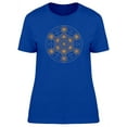 thumbnail image 1 of Metatrons Cube Gold Color T-Shirt Women -Image by Shutterstock, Female Large, 1 of 2