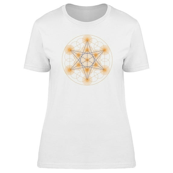 Metatrons Cube Gold Color Tee Women's -Image by Shutterstock
